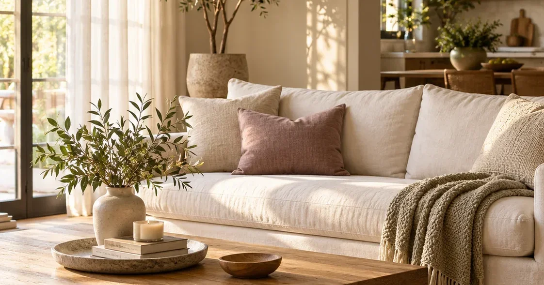 Conceptual tidy living room illustration